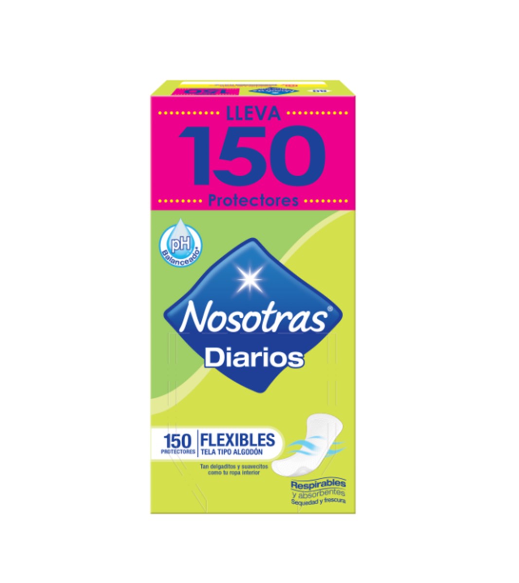 Farmacia Universal Nosotras Protectores Diarios Flexibles X 150 Unidades 8687